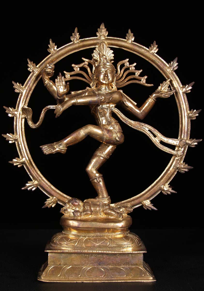 Nataraja Statue Made of Polished Bronze 13"