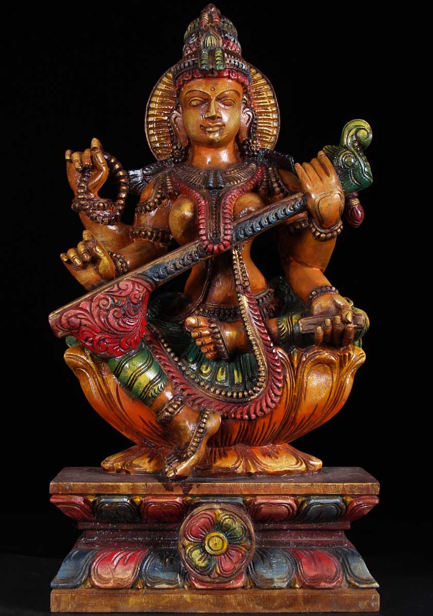 Saraswati Playing the Veena 24"