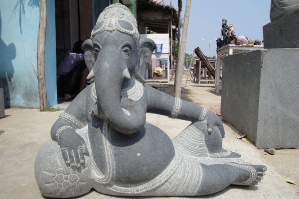 Ganesh Statue Relaxing on a Pillow 23"