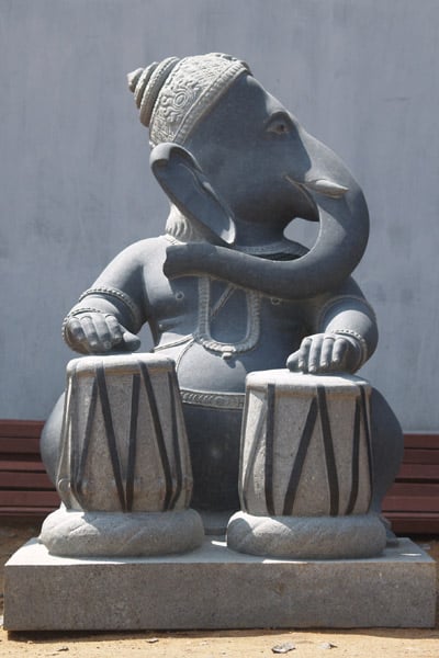 Beautiful Ganesh Statue Playing the Tabla 48"