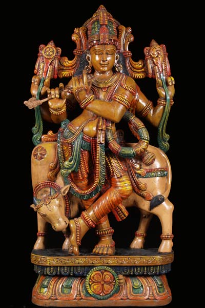 Venugopal Statue Playing the Flute 48"